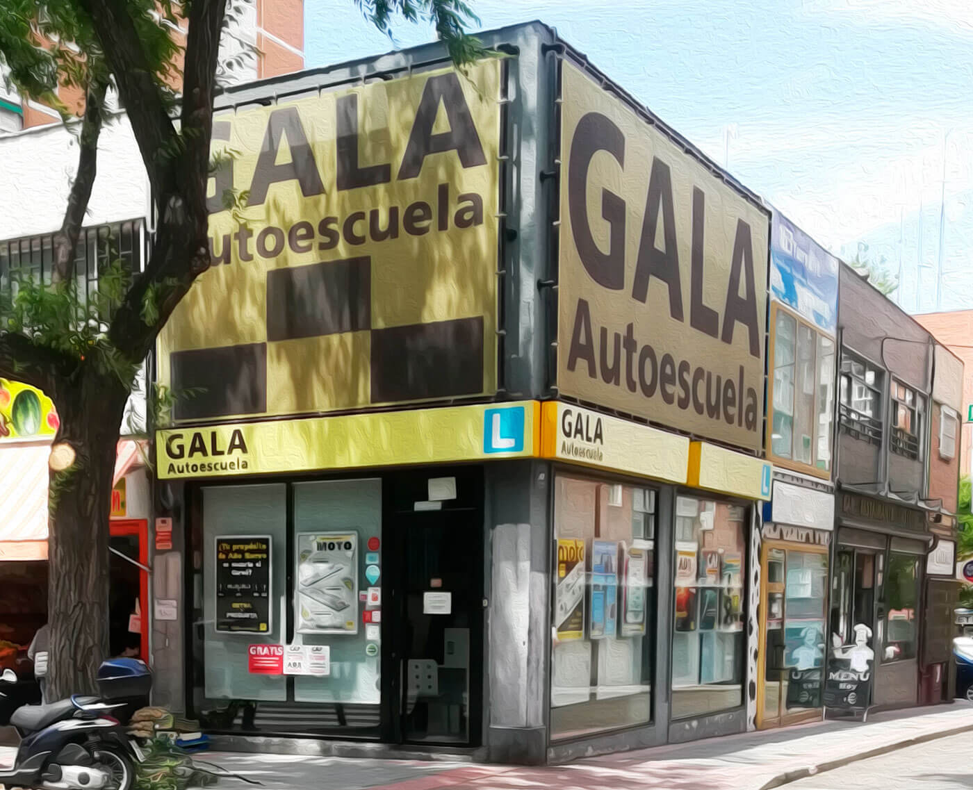 Fachada-Barrio-del-Pilar-Autoescuela-Gala